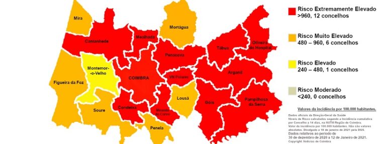 CIM Região de Coimbra com 12 concelhos em risco extremo