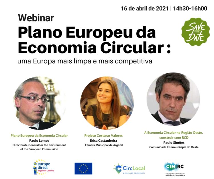 Europe Direct da Região de Coimbra promove webinar sobre o Plano Europeu da Economia Circular