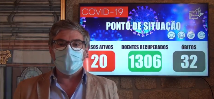 Oliveira do Hospital com 20 casos ativos. Há 11 novas infeções e uma pessoa está internada