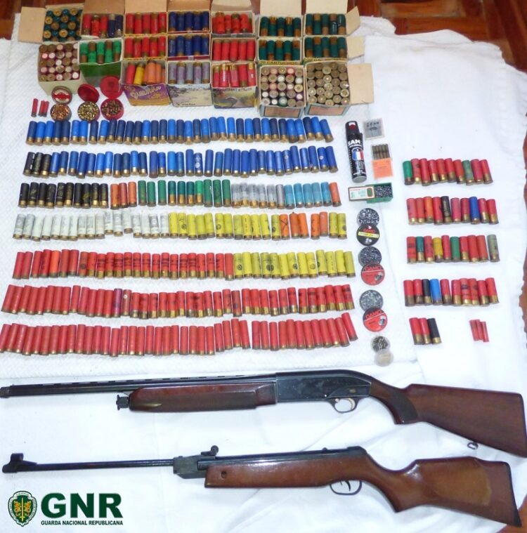 GNR apreendeu três armas e cerca de 800 munições por violência doméstica