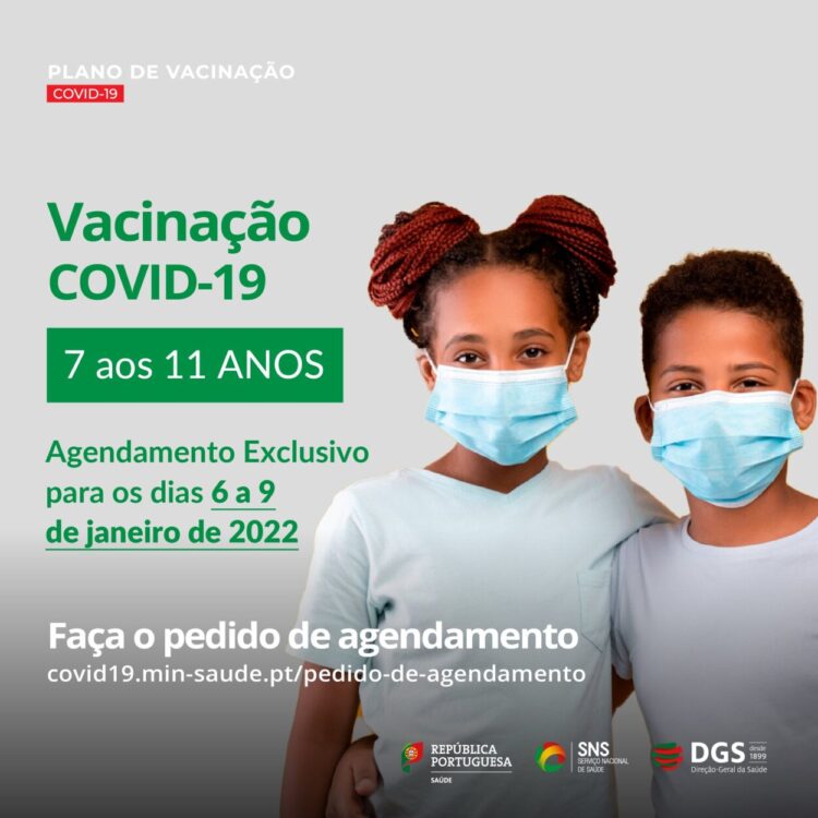 Covid-19: Aberto pedido de agendamento para crianças de 7 anos