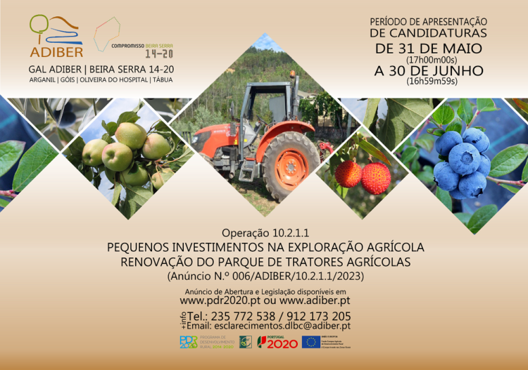 GAL ADIBER abre concursos para candidaturas na Região da Beira Serra, no âmbito do PDR2020