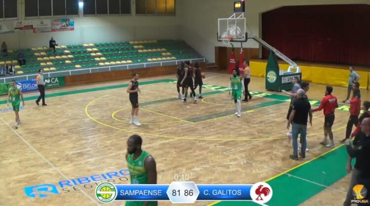 Sampaense perde em casa 81-86 frente ao Galitos de Aveiro, em jogo da Proliga de Basquetebol.