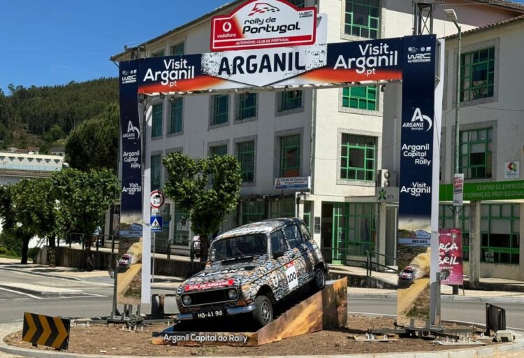 Famoso salto do rally recriado no centro de Arganil