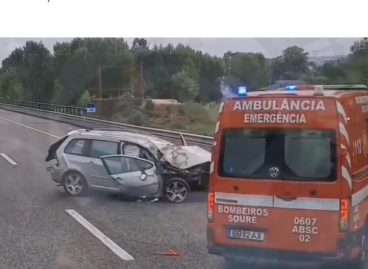 Jovem ficou ferida com gravidade após colisão entre Soure e Condeixa