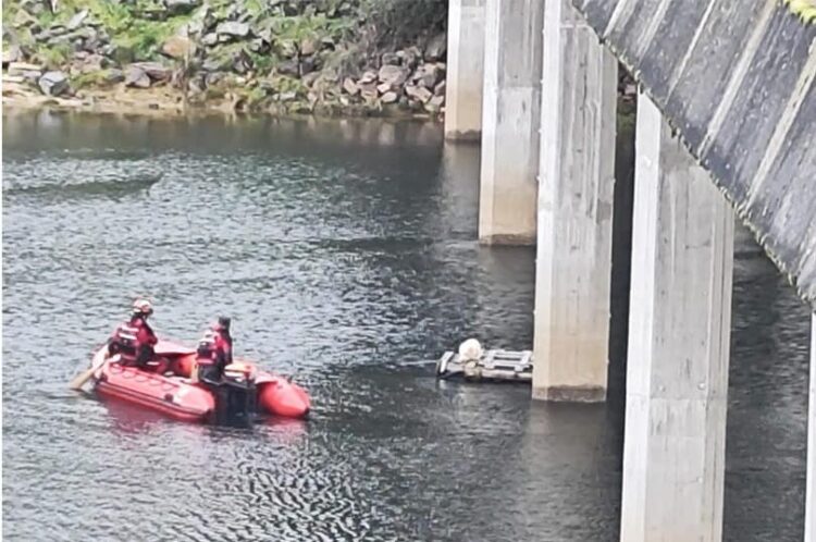 Bombeiros resgatam cão “à deriva numa palete” em barragem na Guarda