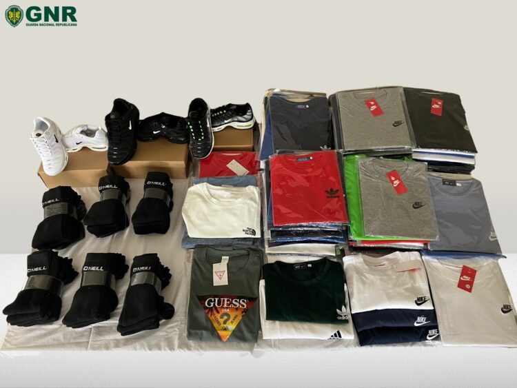 Penacova: Detidos por contrafação e apreensão de 171 artigos contrafeitos