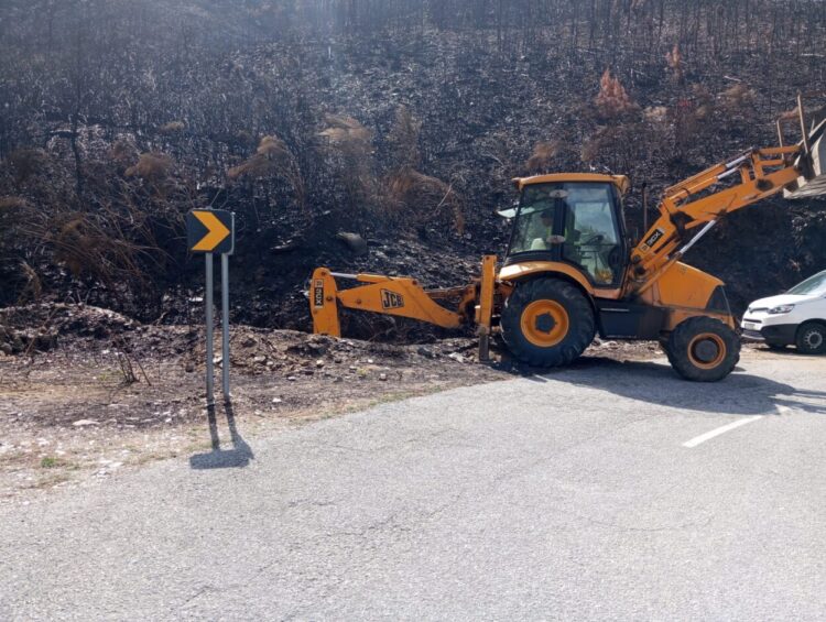 Município de Seia intervém na área afetada pelo incêndio do Piódão para estabilizar encostas e prevenir riscos