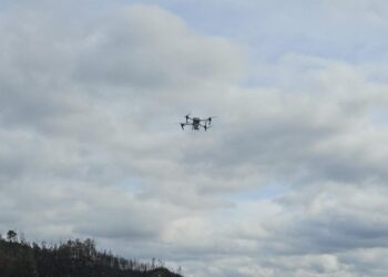 Drones semeiam vegetação no concelho de Oliveira do Hospital: medida pretende evitar erosão dos solos