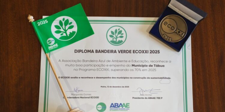 Tábua distinguido com Bandeira Verde ECOXXI 2025 com a melhor classificação de sempre