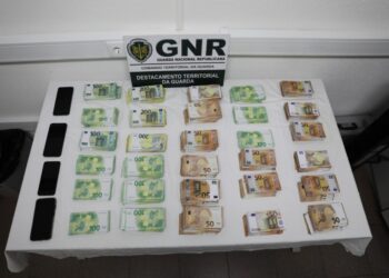 GNR apanha dois homens com 505 mil euros em notas falsas na Guarda