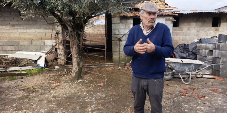 Tempestade deixa exploração na Sobreda a descoberto: “Estou a fazer os possíveis e os impossíveis para pôr isto a funcionar outra vez”, diz produtor