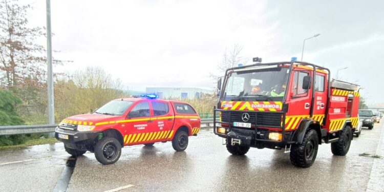 Bombeiros de Oliveira do Hospital e Tábua mobilizados em vários pontos do distrito de Coimbra após a tempestade