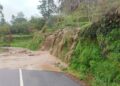 Deslizamento de terras corta EN 230 em Fiais da Beira