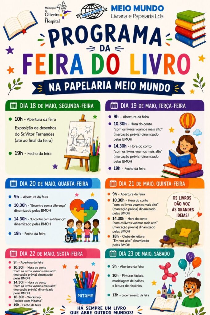 Meio Mundo leva a leitura para a rua com feira do livro, atividades e descontos