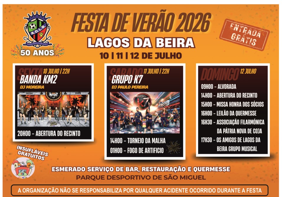 Associação Desportiva de Lagos da Beira celebra 50 anos com homenagem aos fundadores e três dias de festa