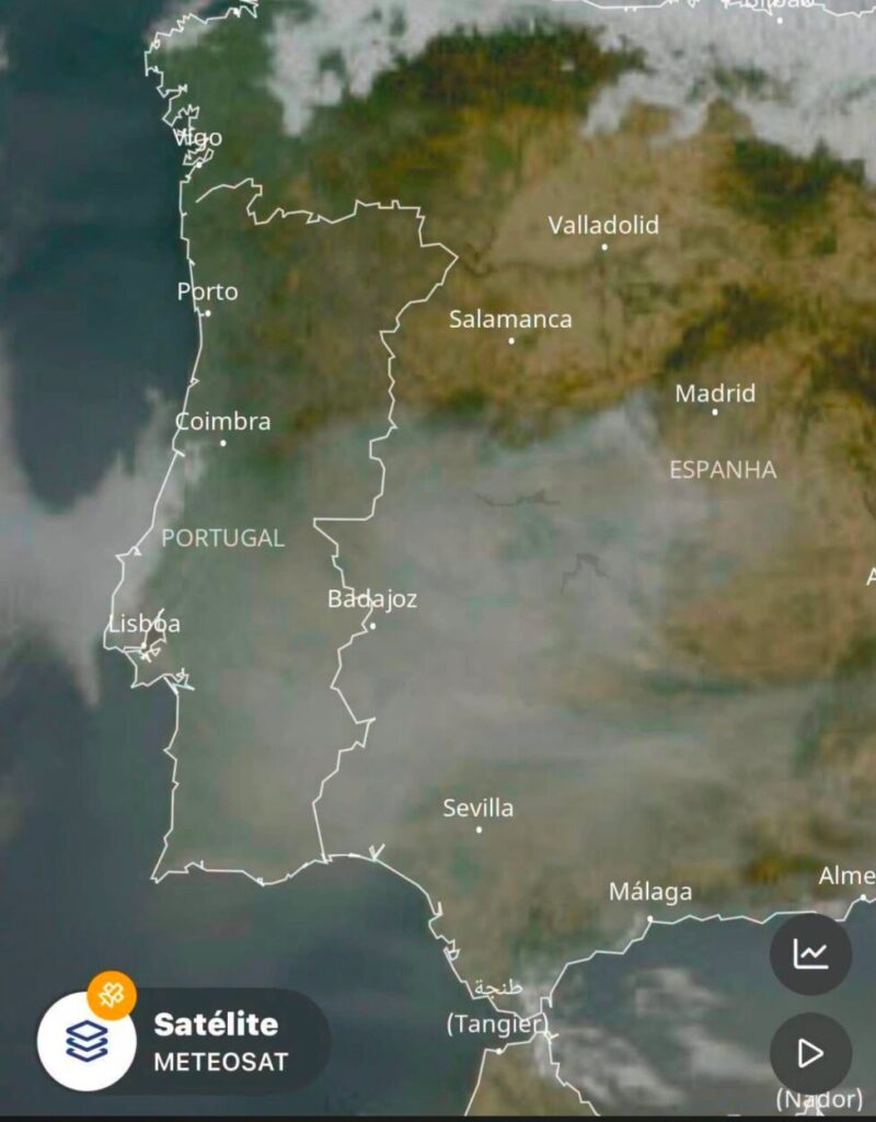 Fumos dos incêndios em Espanha chegam a Portugal: “A inalação pode provocar alterações respiratórias, cardíacas, neurológicas ou oftalmológicas”