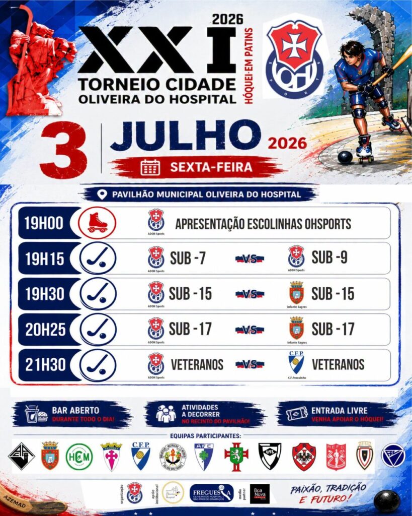 XXI Torneio Cidade de Oliveira do Hospital reúne atletas de hóquei em patins de vários pontos do país